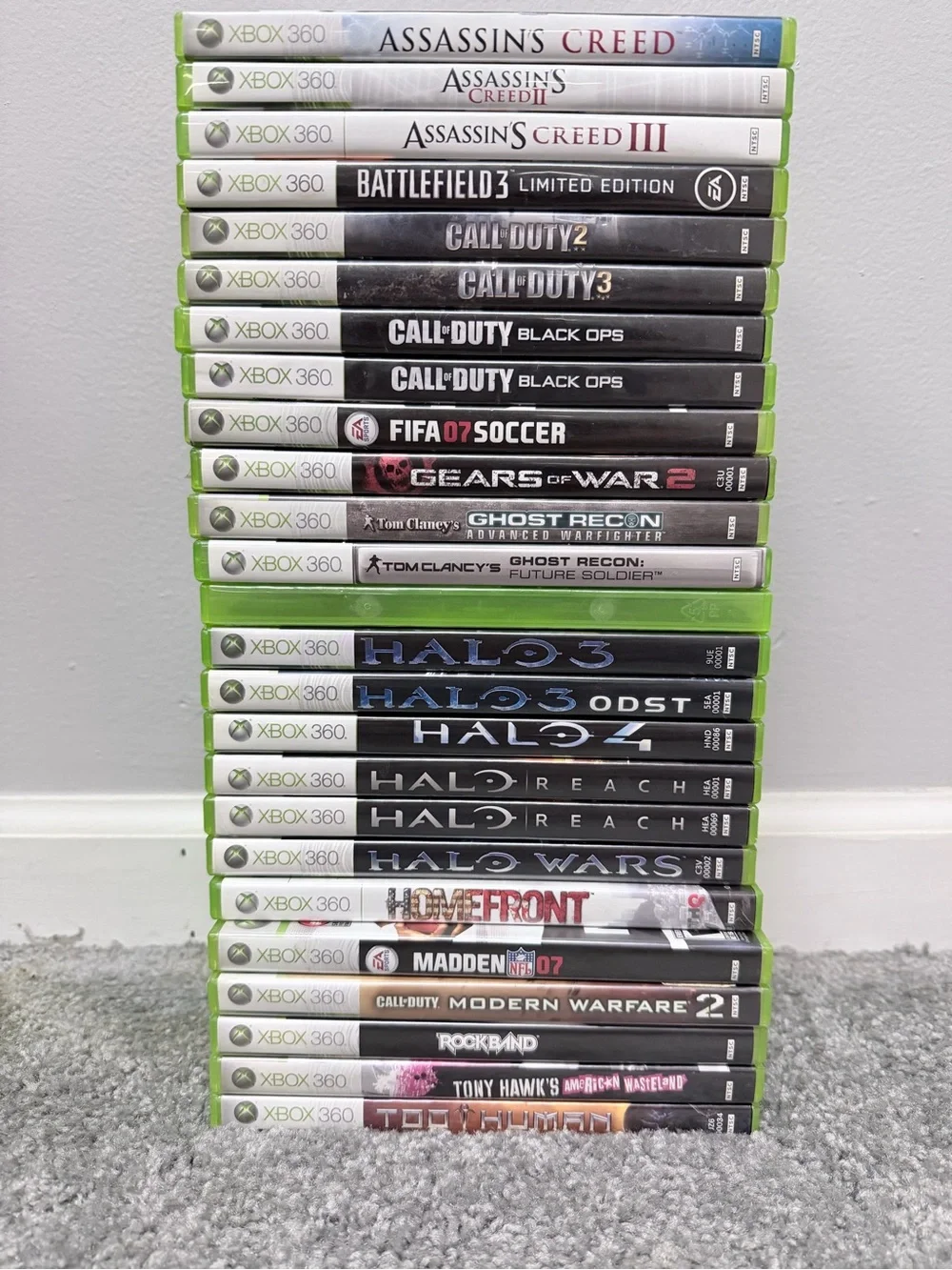 (24) Microsoft Xbox 360 Game Lot With Cases